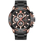 trendha NAVIFORCE 9165 Chronograph Business Style Men Watch Luminous Display Quartz Watch