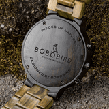 trendha BOBO BIRD S22 Date Display Creative Men Wrist Watch Wooden Band Quartz Watch