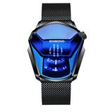 trendha Stylish and Waterproof Men's Quartz Watch with Rhombus Science Fiction Dial for Business