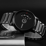 trendha SKMEI 1260 Luminous Display Fashion Men Week Month Display Waterproof Stainless Steel Strap Quartz Watch