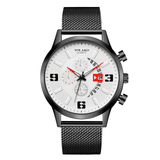 trendha Fashion Elegant Alloy Men Business Watch Decorated Pointer Calendar Quartz Watch