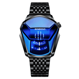 trendha Stylish and Waterproof Men's Quartz Watch with Rhombus Science Fiction Dial for Business