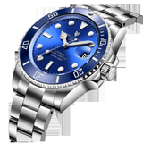 trendha LIGE LG6801 Fashion Men Automatic Watch Date Display 100M Waterproof Stainless Steel Strap Synthetic Sapphire Glass Mechanical Watch