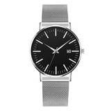 trendha Fashion Casual Men Business Watch Decorated Alloy Strap Pointer Calendar Quartz Watch