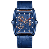 trendha MINI FOCUS MF0322G Creative Dial Rectangle Men Wrist Watch Genuine Leather Band Quartz Watch