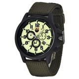 trendha XINEW 2229D Military Casual Men Nylon Canvas Band Data Display Waterproof Large Dial Sport Quartz Watch