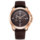 trendha OCHSTIN GQ059A Genuine Leather Casual Style Men Wrist Watch Calendar Quartz Watch