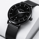 trendha Fashion Casual Alloy Luminous Pointers Business Multi-Function Mesh Strap Quartz Watch