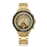 trendha WINNER Fashion Shining Roman Numerals Mechanical Watch Luxury Golden Men Automatic Watch