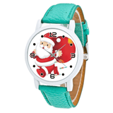 trendha Cartoon Santa Claus and Gift Pattern Cute Kid Watch Fashion Children Quartz Watch