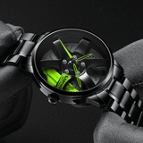 trendha CADYSON A0908 3D Dial Design Fashionable Men Wrist Watch Full Steel Band Quartz Watch