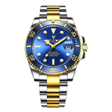 trendha LIGE LG6801 Fashion Men Automatic Watch Date Display 100M Waterproof Stainless Steel Strap Synthetic Sapphire Glass Mechanical Watch