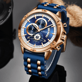 trendha LIGE 9907 Fashionable Calendar Date Display Men Wrist Watch Silicone Strap Quartz Watch