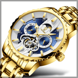 trendha TEVISE T856A Calendar Automatic Mechanical Watch Luminous Display Full Steel Men Watch