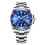 trendha LIGE LG6801 Fashion Men Automatic Watch Date Display 100M Waterproof Stainless Steel Strap Synthetic Sapphire Glass Mechanical Watch