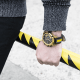 trendha MEGIR 2079 Chronograph Sport Men Watch Date Display Leather Strap Quartz Watches