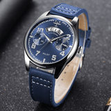 trendha VA VA VOOM VA-2092 Date Display Decorative Dial Men Wrist Watch Casual Style Quartz Watch