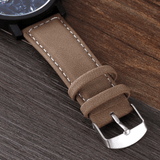 trendha Fashion Casual Creative Large Dial Leather Strap Men Quartz Watch