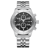 trendha MINI FOCUS 0230G Fashion Men Watch Waterproof Chronograph Multi-Function Stainless Steel Strap Quartz Watch