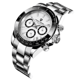 trendha PAGANI 1644 Calendar Men Fashion Full Steel Strap Watch Quartz Watch with Box