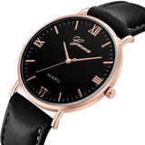 trendha DEFFRUN XR3252 Simple Dial Design Leather Strap Casual Style Fashion Men Watch Quartz Watch