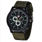 trendha XINEW 2229D Military Casual Men Nylon Canvas Band Data Display Waterproof Large Dial Sport Quartz Watch