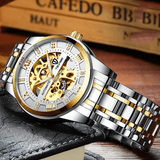 trendha TEVISE T9005A Fashion Men Automatic Watch Hollow-Carved Design Waterproof Luminous Display Mechanical Watch