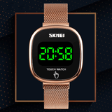 elvesmall SKMEI 1589 Fashion Men Watch Date Display LED Light Waterproof Touch Key Digital Watch
