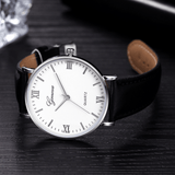 trendha DEFFRUN XR3252 Simple Dial Design Leather Strap Casual Style Fashion Men Watch Quartz Watch