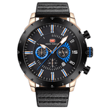 trendha MINI FOCUS MF0079G Multifunction Men Wrist Watch Chronograph Leather Band Quartz Watch