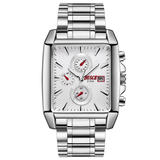 trendha Casual Plastic Luminous Waterproof Wristwatchstainless Steel Date Watch Square Watch