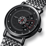 trendha YAZOLE 509 510 511 Unique Design Men Wrist Watch Full Steel Business Style Creative Quartz Watch
