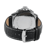 trendha JARAGAR 6516 Fashion Men Automatic Watch Creative Triangle Dial Week Date Display Genuine Leather Mechanical Watch