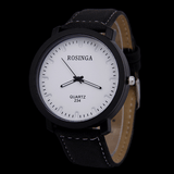 trendha Fashion Casual 4 Colors Leather Men Vintage Business Watch Decorated Pointer Quartz Watch