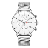 trendha CURREN 8339 Fashion Business Men Watch Light Luxury Waterproof Large Dial Quartz Watch