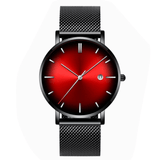 trendha Fashion Casual Alloy Business Gradient Color Multi-Function Mesh Strap Quartz Watch