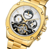 trendha FORSINING FSG6912 Automatic Watch Luminous Week Display Stainless Steel Fashion Men Mechanical Watch