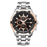 trendha CURREN Business Fashion Time Display Stainless Steel Band 3ATM Waterproof Men Wristwatch Quartz Watch