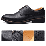 elvesmall Men Business Microfiber Soft Comfortable Waterproof Formal Shoes