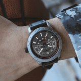 trendha RUIMAS 594 Fashion Men Watch 3ATM Waterproof Genuine Leather Strap Casual Quartz Watch