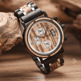 trendha BOBO BIRD NS18-3 Calendar Men Wrist Watch Chronograph Wooden Creative Quartz Watch