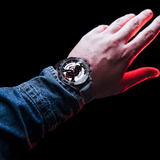 trendha FORSINING A231 Fashion Men Automatic Watch Luminous Date Week Month Display Waterproof Leather Strap Mechanical Watch