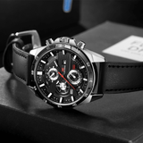 trendha VA VA VOOM VA-216 Fashion Men Watch 3ATM Waterproof Date Display Leather Strap Quartz Watch