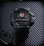 trendha SKMEI 1557 Dual Time Display Sport Men Wrist Watch PU Leather Band Quartz Watch