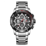 trendha NAVIFORCE NF9174 Military Style Full Steel Men Wrist Watch Calendar Waterproof Quartz Watch