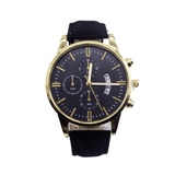 trendha Fashion Business Men Watch Bracelet Set 2Pcs Calendar Clock Alloy Case Leather Band Male Quartz Watch