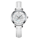 trendha SHENGKE K0148 Fashion Leather Band Watch Casual Dial Elegant Ladies Quartz Watch