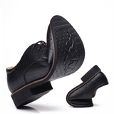elvesmall Men Business Microfiber Soft Comfortable Waterproof Formal Shoes