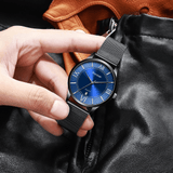 trendha Khorasan Alloy Men Business Watch Decorated Pointer Calendar Quartz Watch