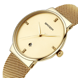 trendha SANDA P210 Men Watch Fashion Simple Dial Stainless Steel Strap Male Quartz Wrist Watch